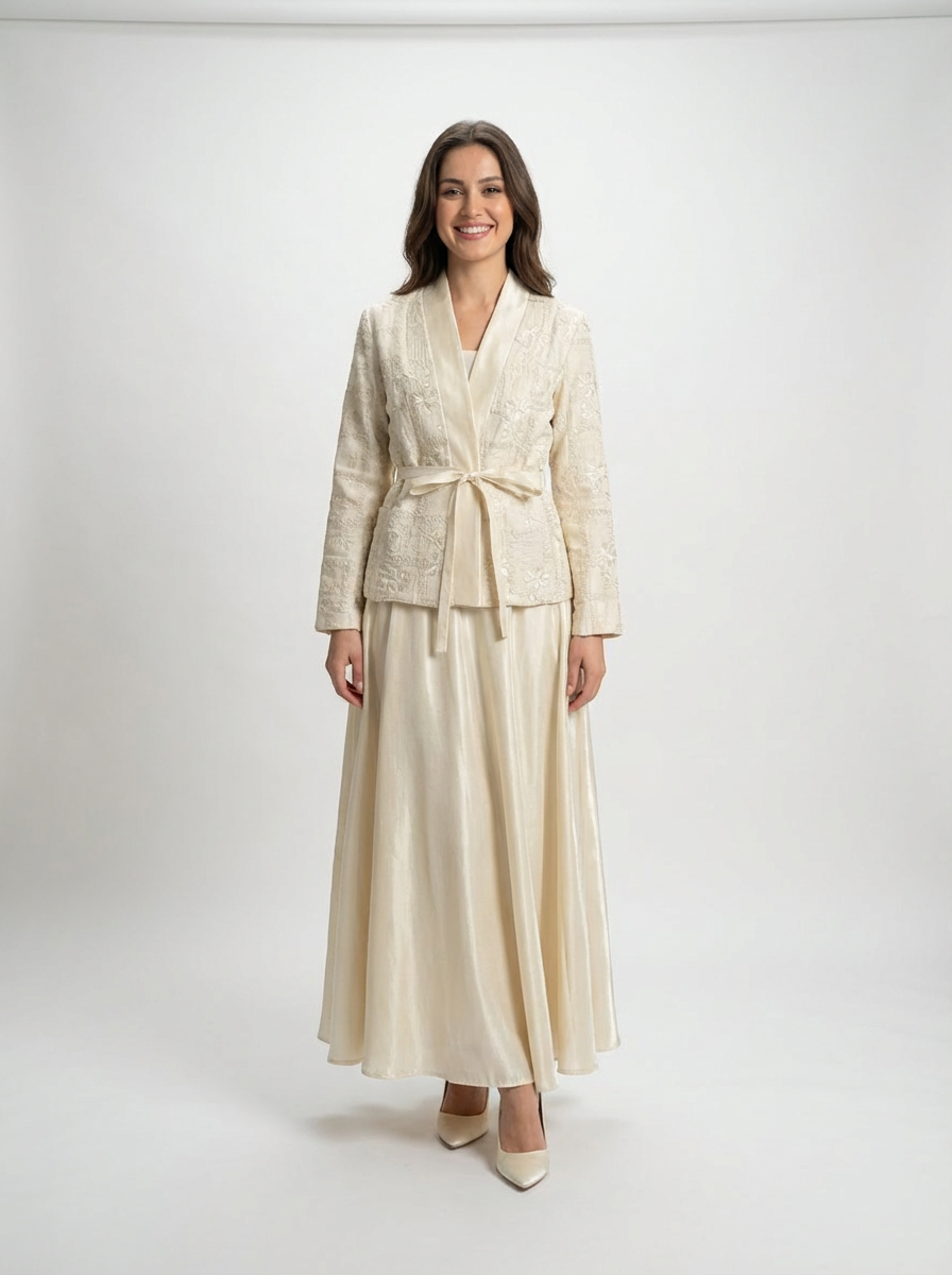 Two-Piece Suit with Lace