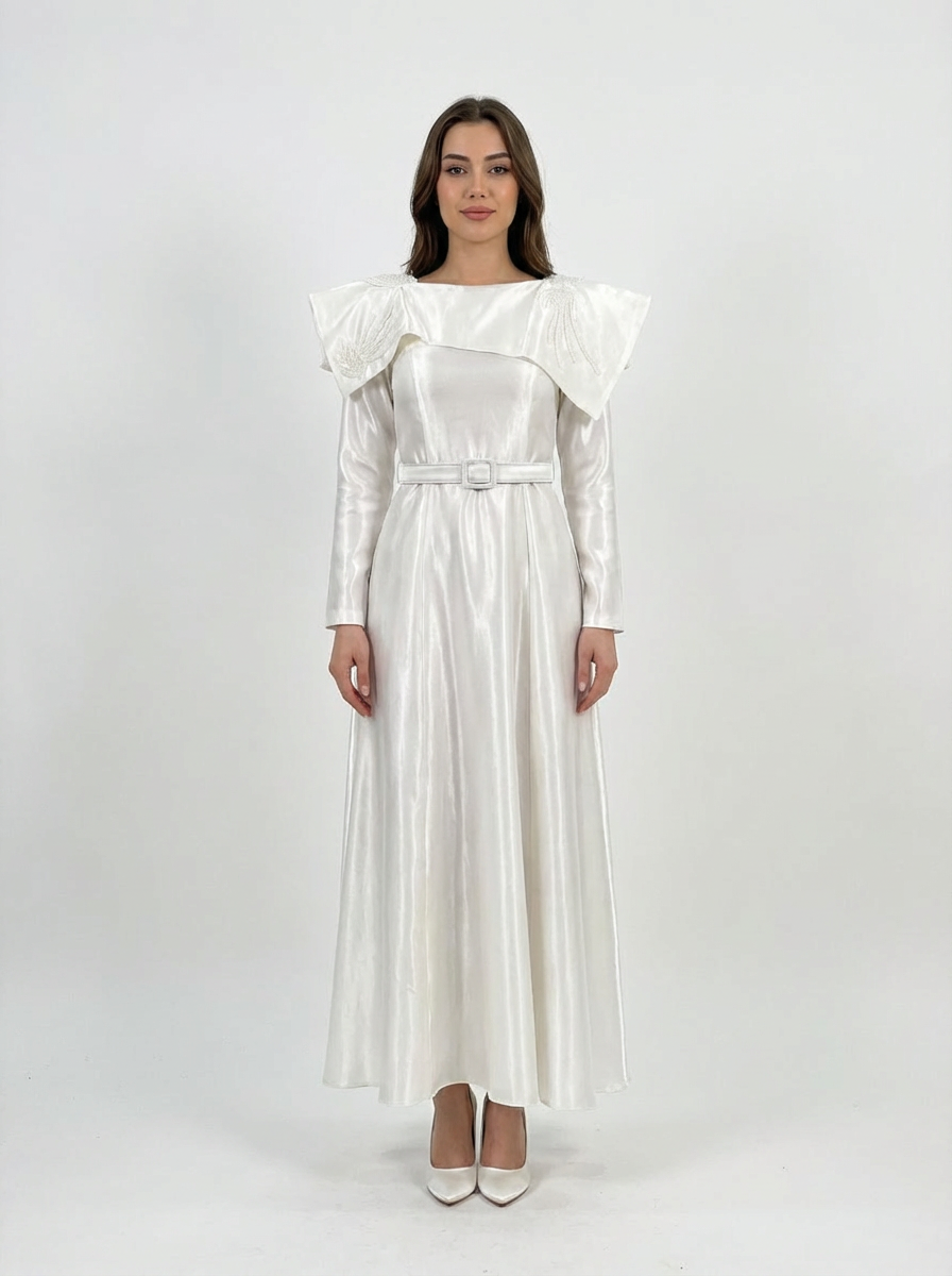 فستان سهرة ميدي لامع