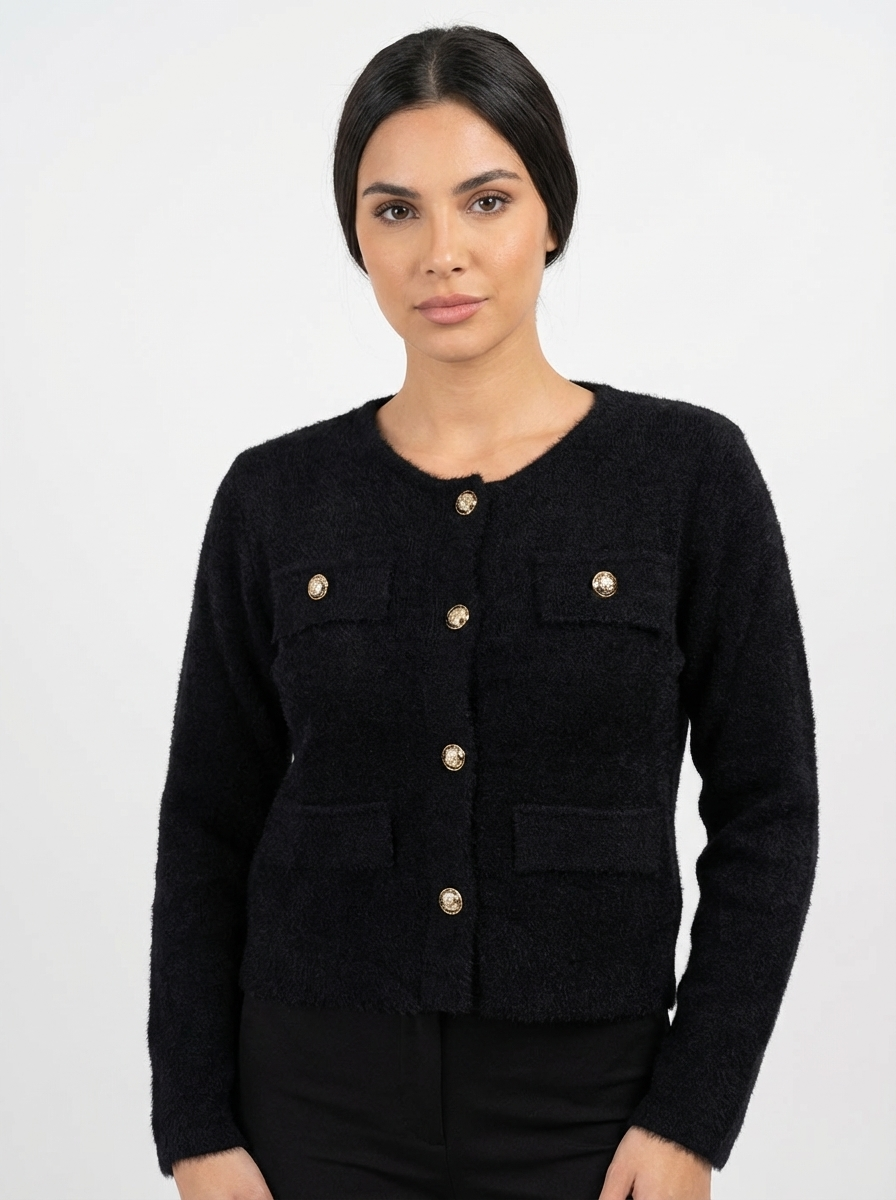 Classic Button Bouclé Jacket