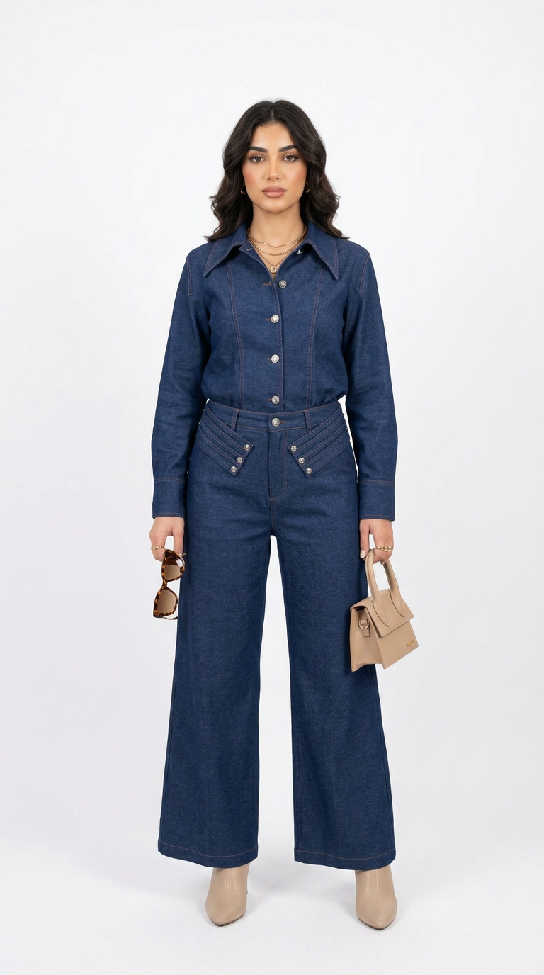Denim Suit Long Sleeve