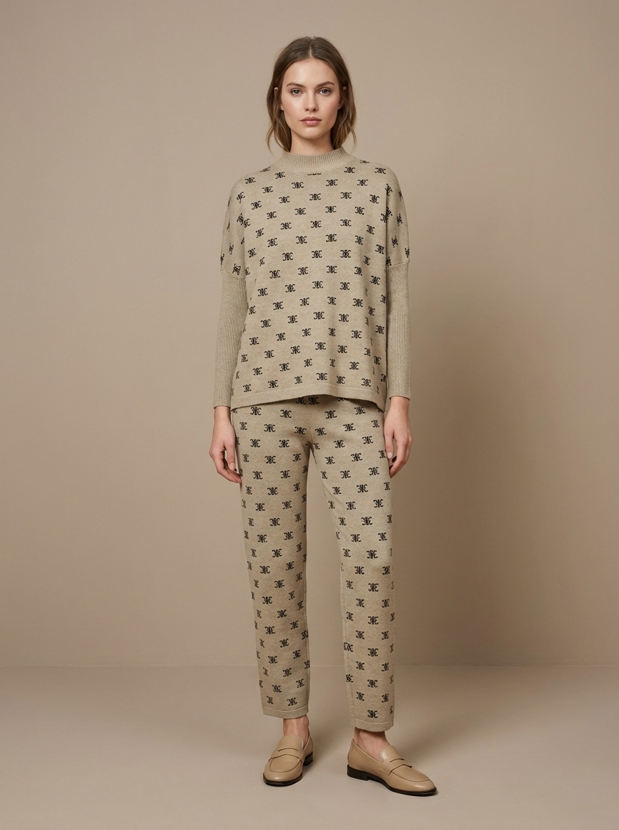 طقم تريكو مونوغرام