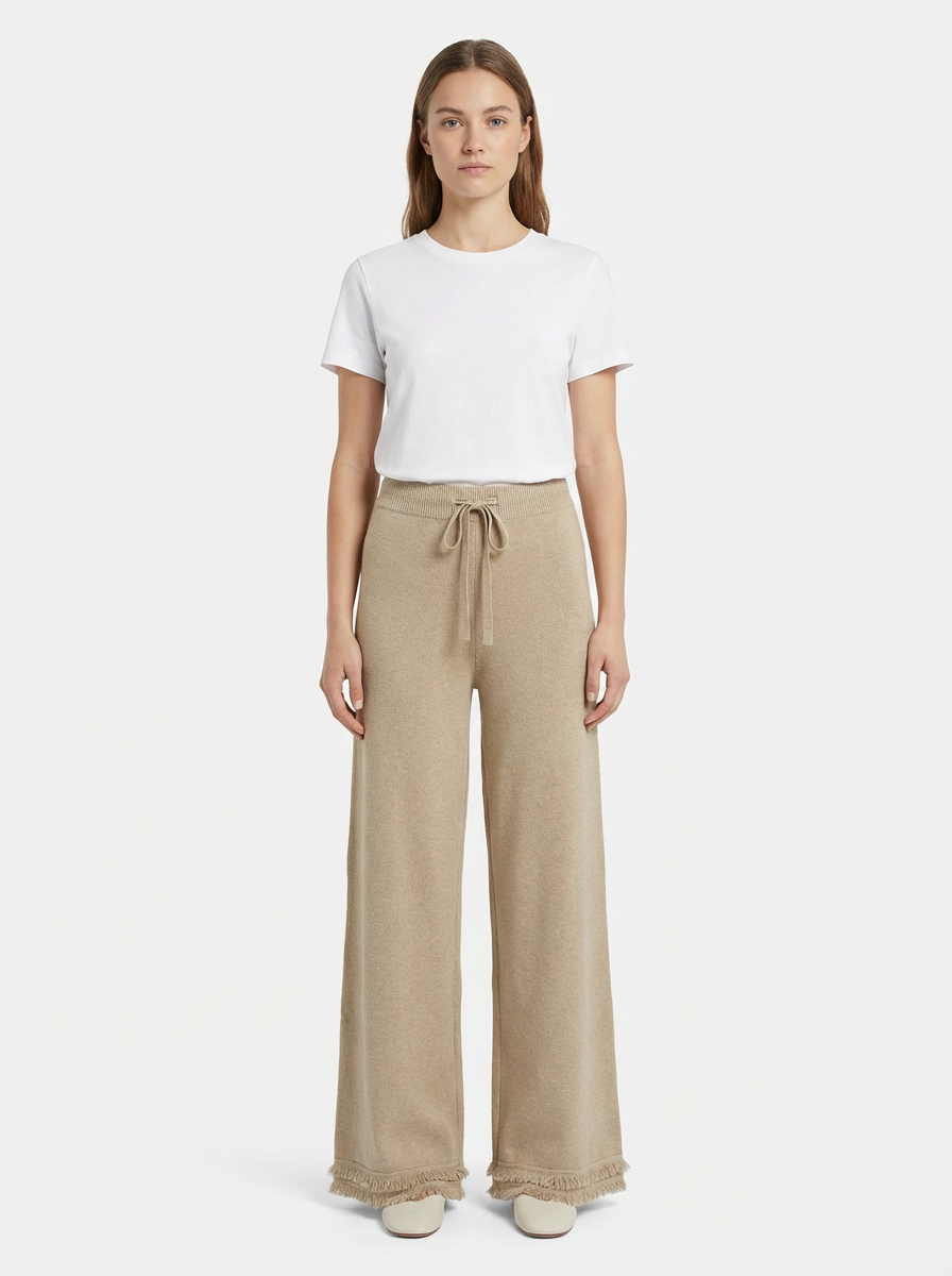 Wide-Leg Knitted Trouser