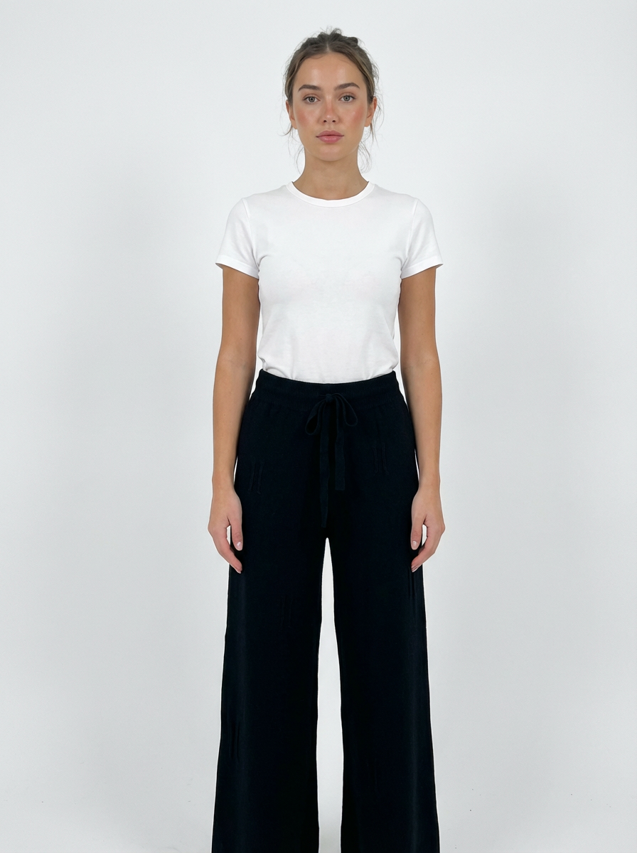 Soft Knit Wide-Leg Trouser