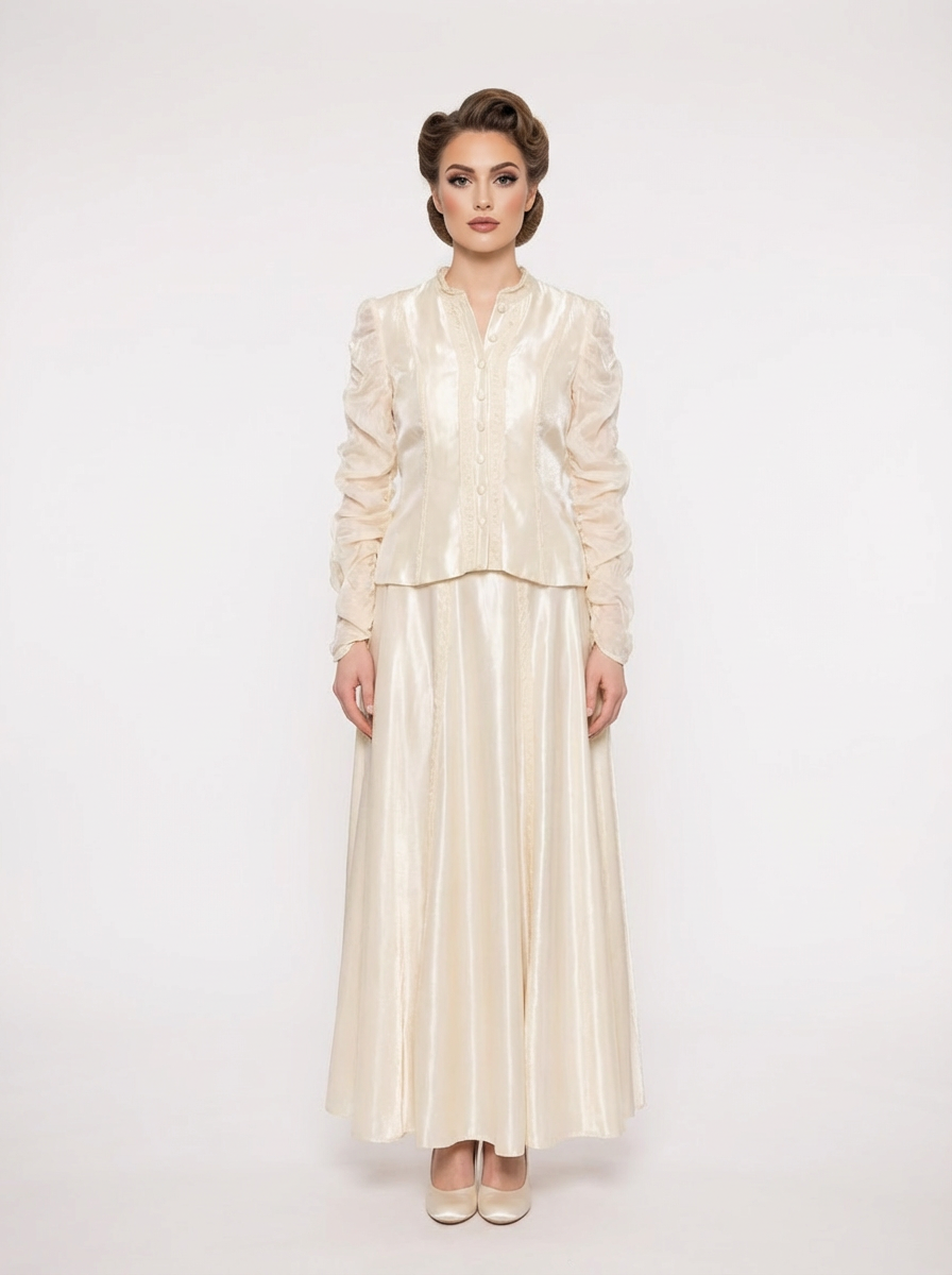 Blouse & Flowing Maxi Skirt Set