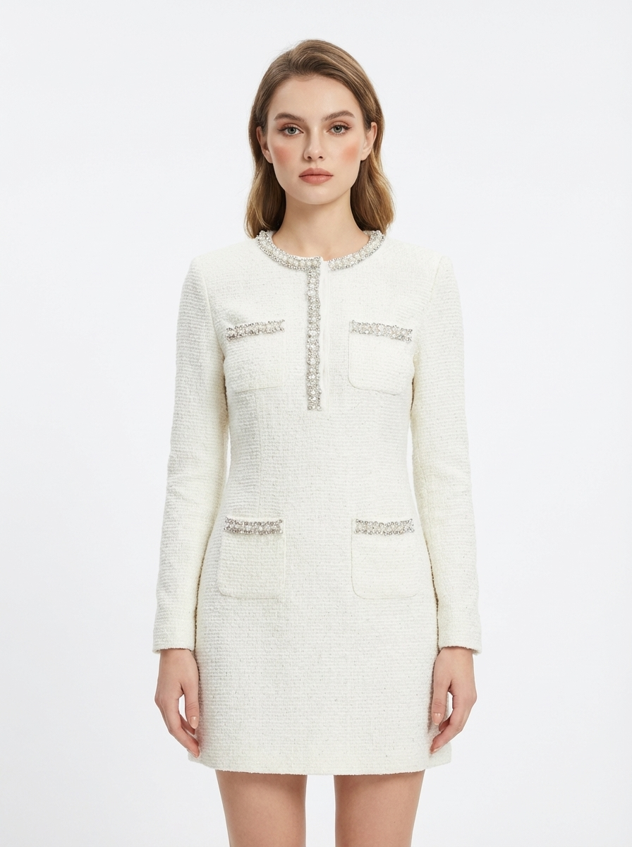Crystal Tweed Dress