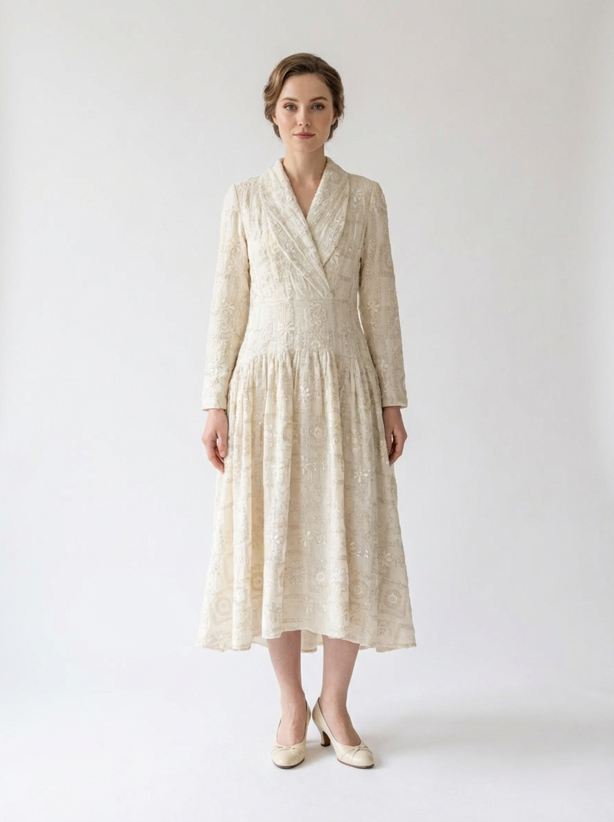 فستان دانتيل ميدي